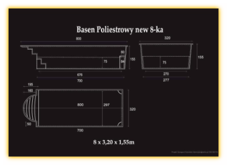 Rysunek Basenu 8 metrowego