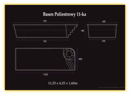 Rysunek Basenu 11 metrowego